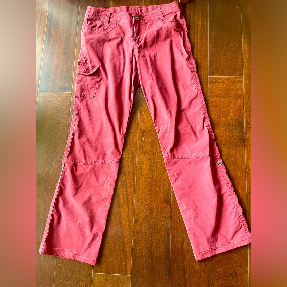 Girls XL (size 14) wine red Kühl Hiking pants.